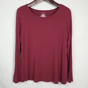 Maurices Large Burgundy LS Top